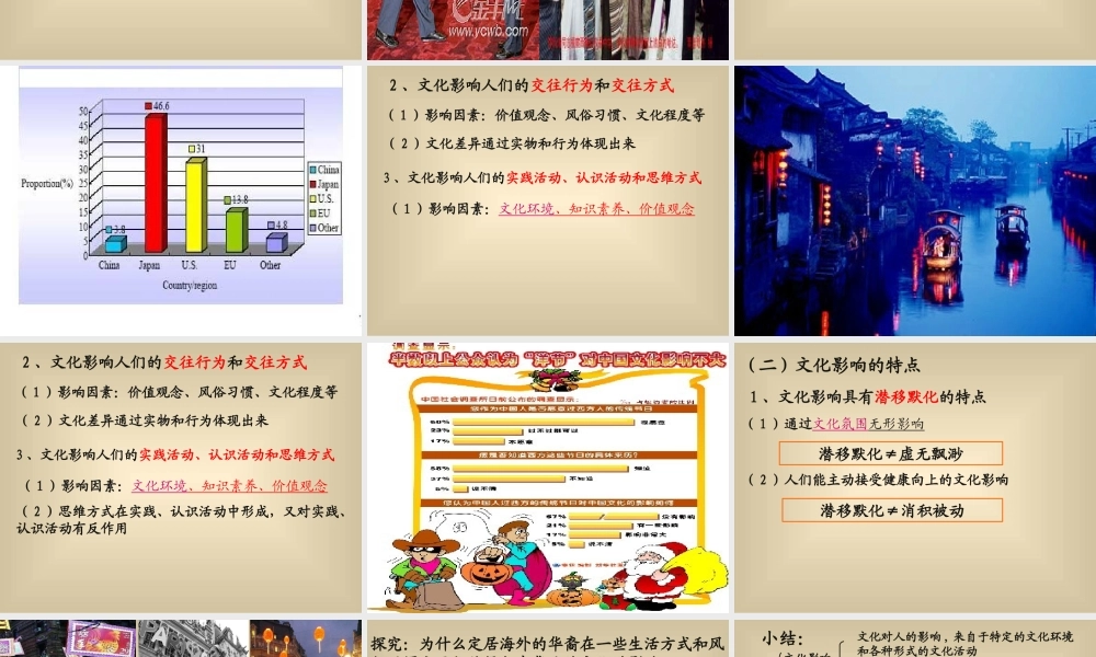 感受文化的影响教学课件