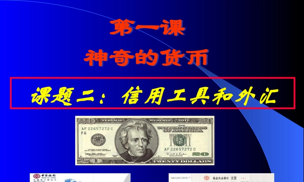 经济生活 神奇的货币 课件