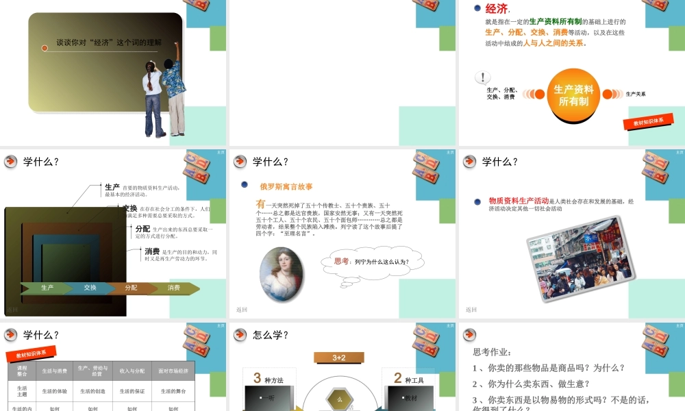 经济生活致同学们抚松县第一中学政治组抚松县第一中学