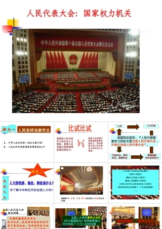 人民代表大会：国家权力机关教学课件