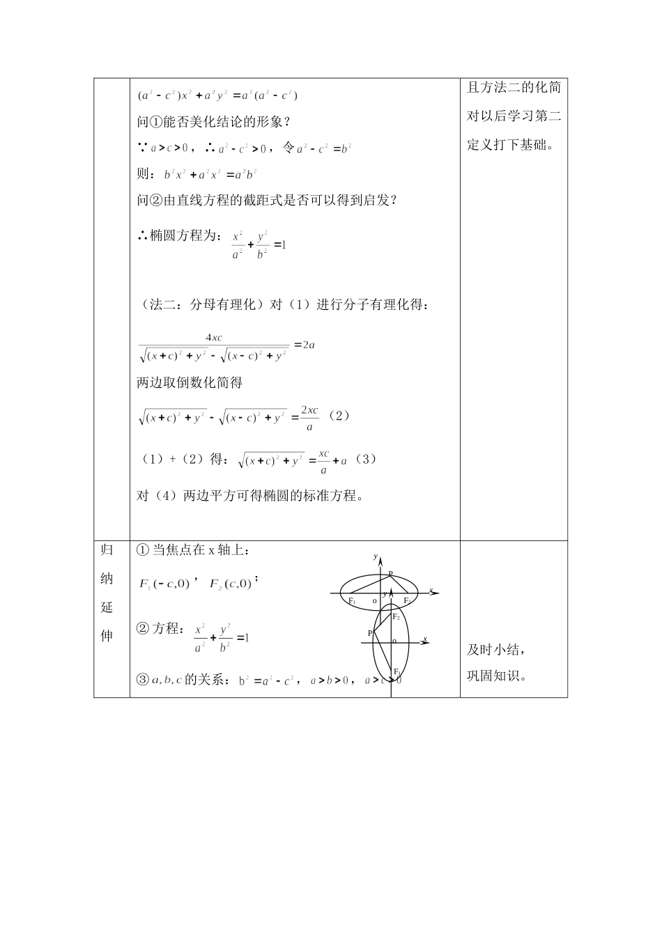 椭圆的标准方程教案 普通高中课程标准实验教科书《数学》（选修2—1）_第3页