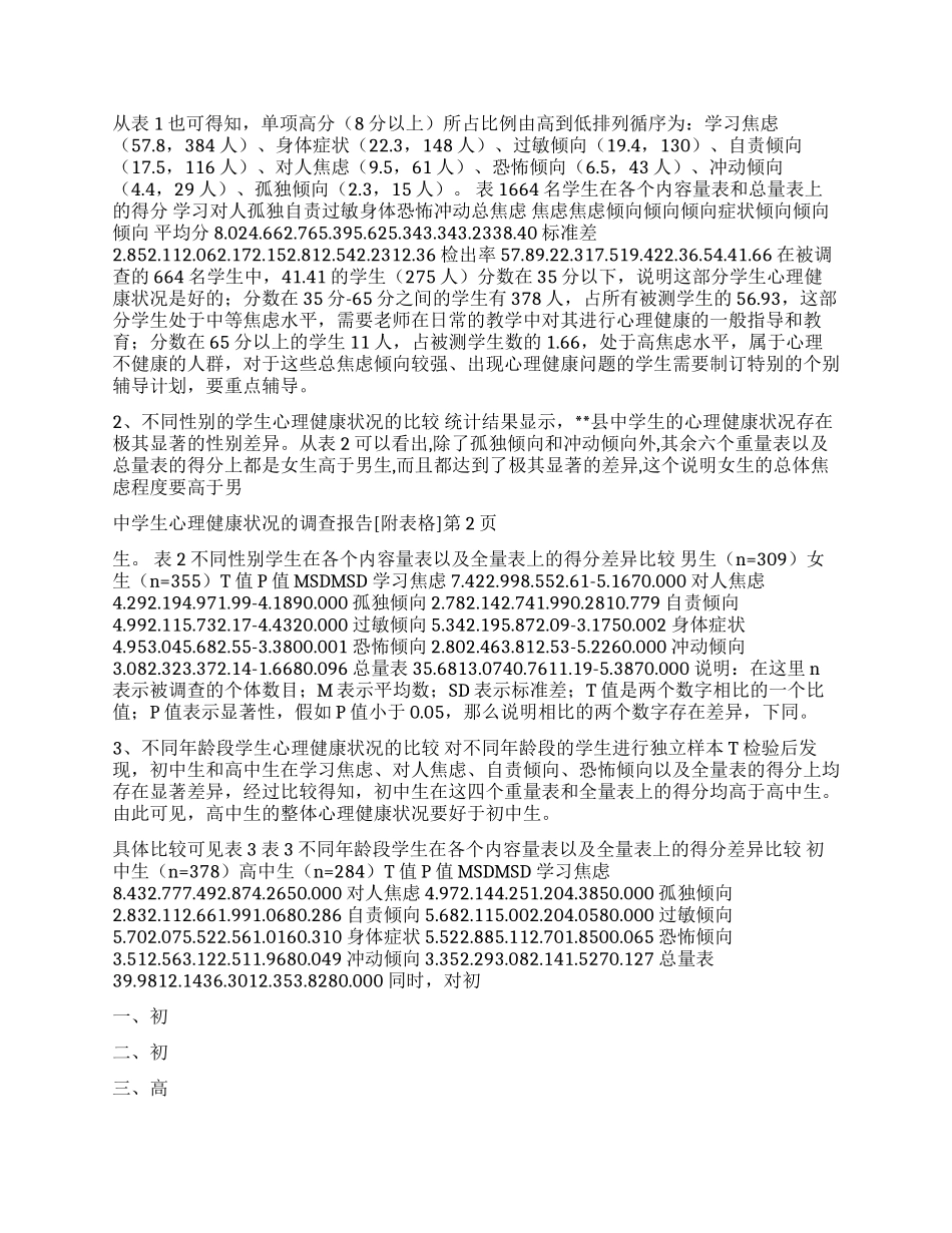 中学生心理健康状况的调查报告_第2页