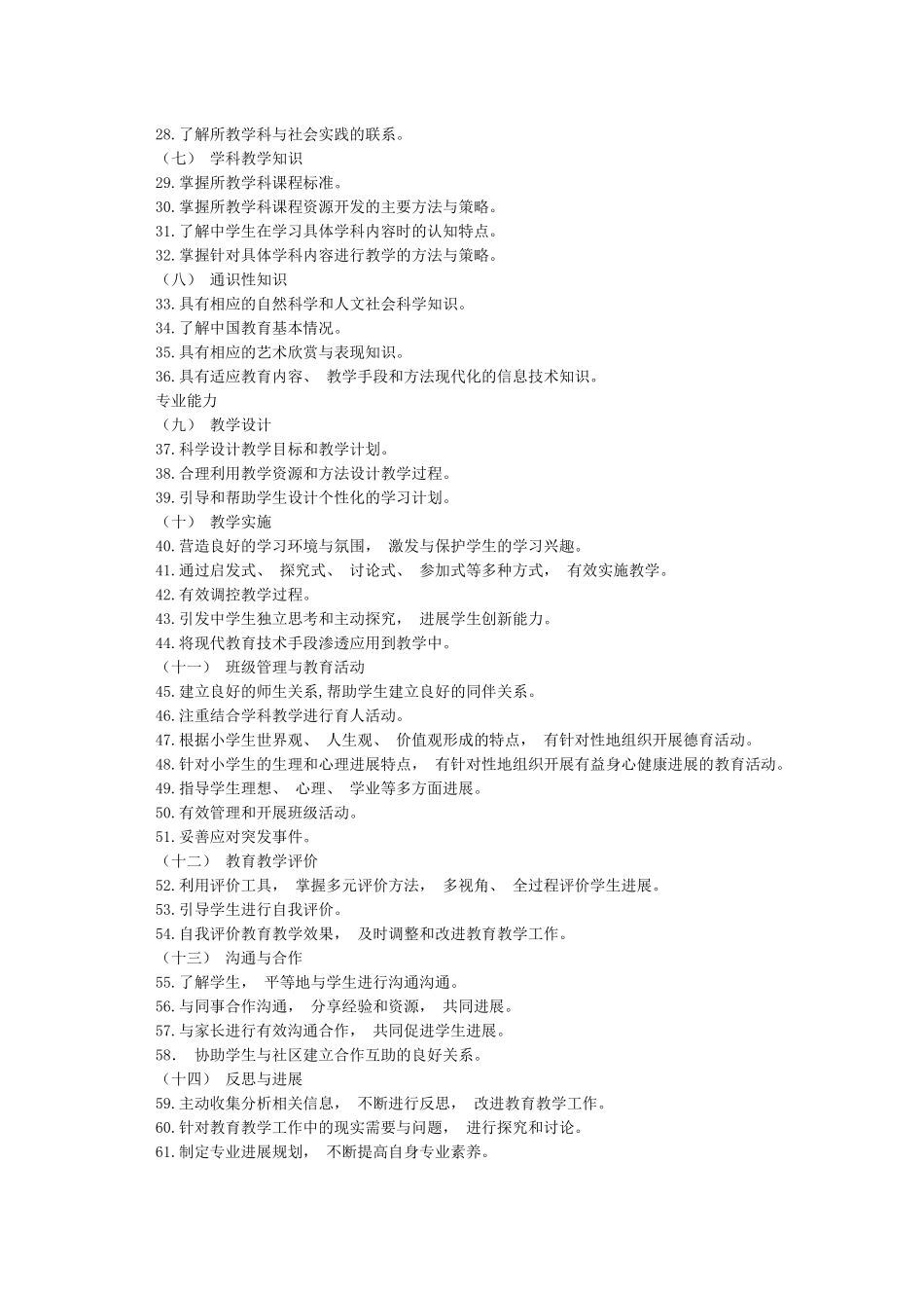 中小学教师专业标准的基本内容_第2页