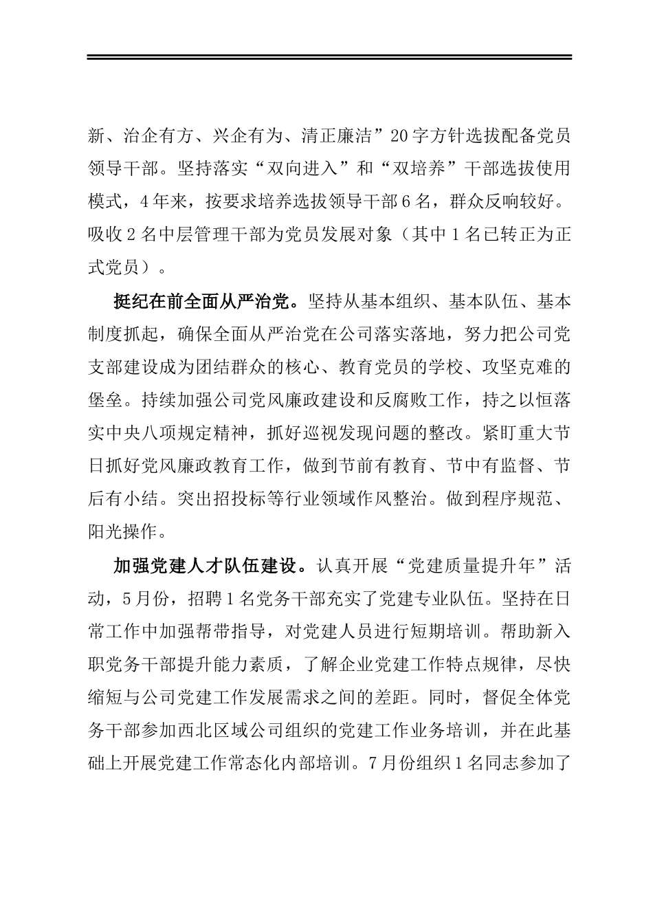 X公司党建工作会议精神贯彻落实情况“回头看”自查情况报告_第3页