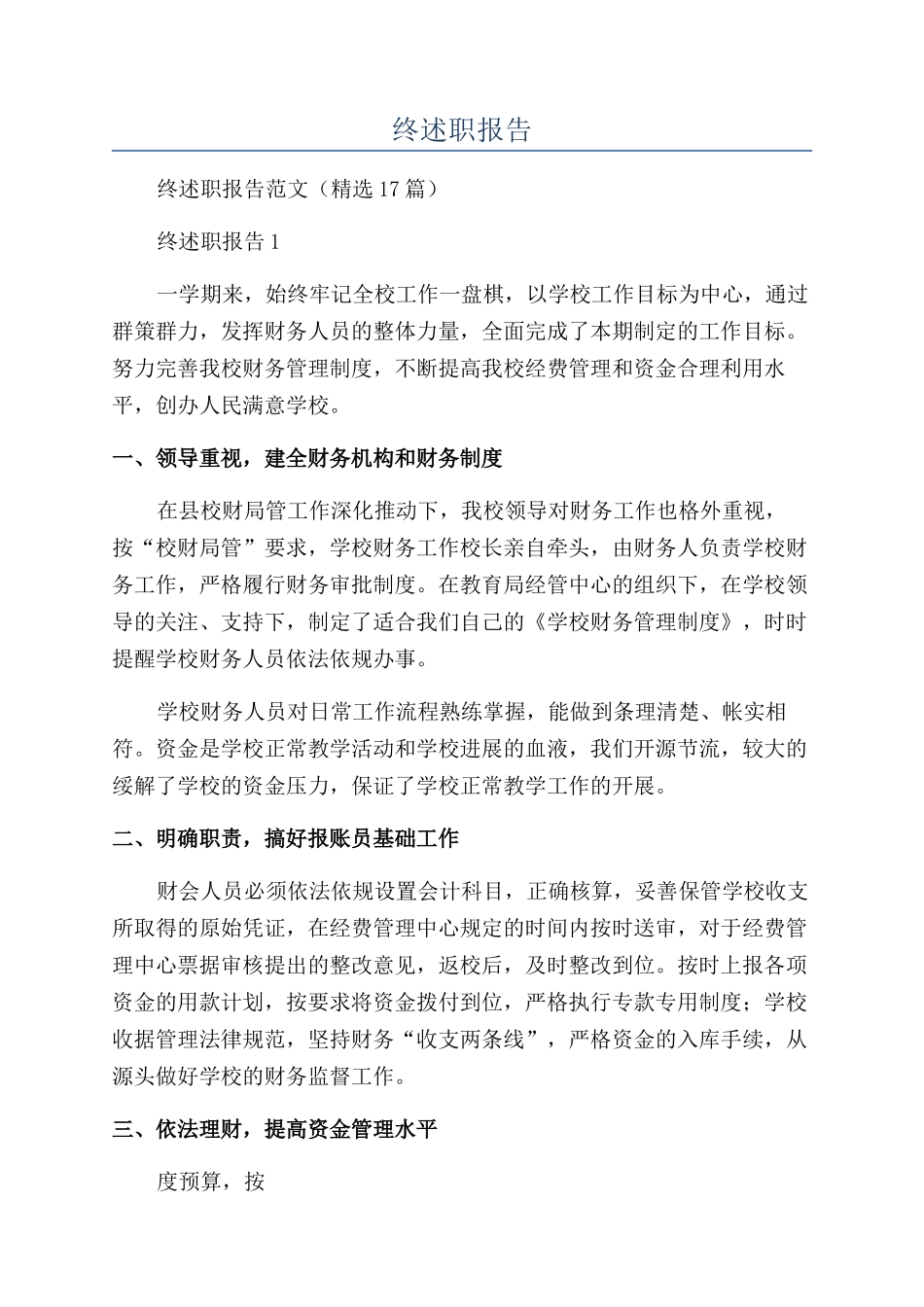 中心学校会计个人年终述职报告_第1页