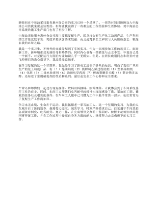 中海油采技服务实习总结