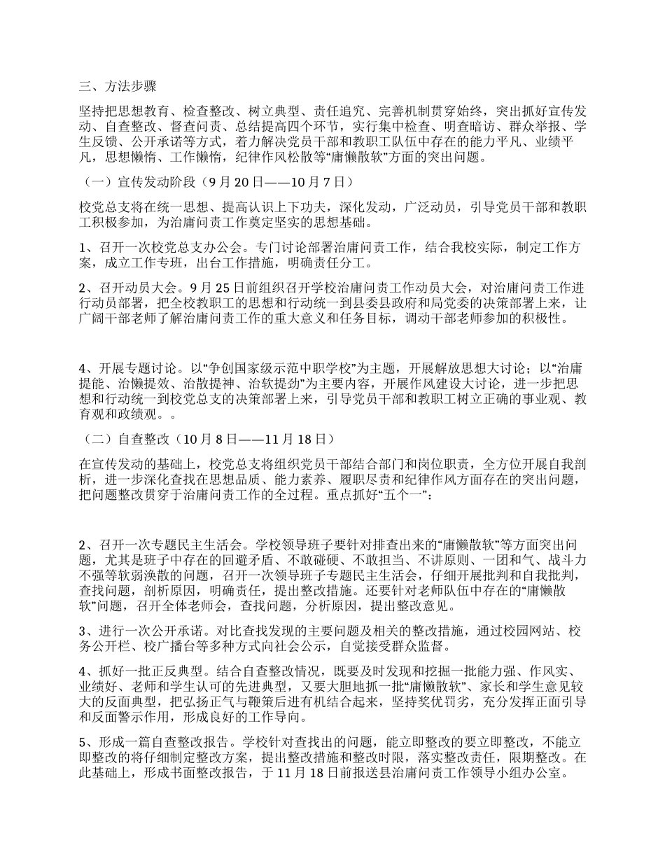 中职学校治庸问责工作方案_第2页