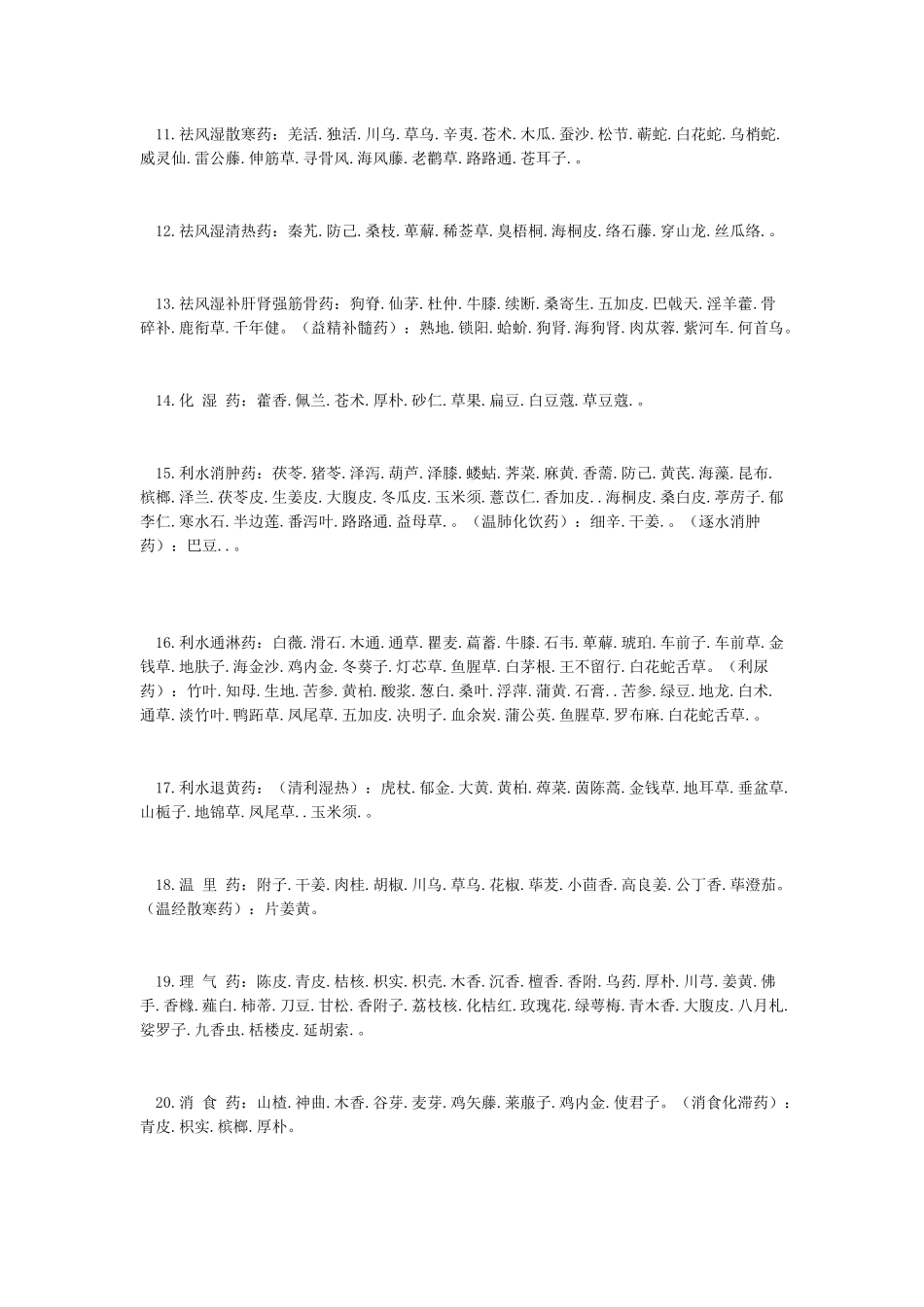 中药功效大全一览表_第2页