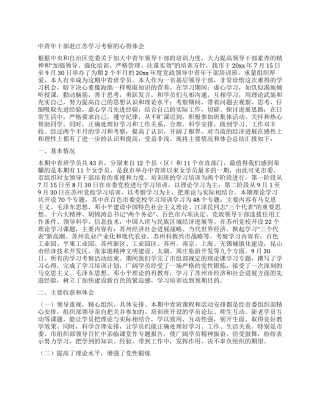 中青年干部赴江苏学习考察的心得体会
