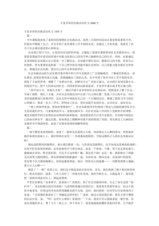 丰富多彩的实践活动作文1000字