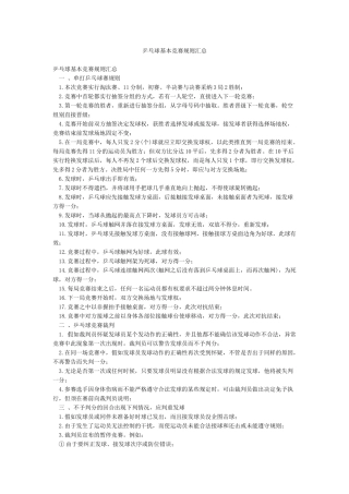 乒乓球基本比赛规则汇总