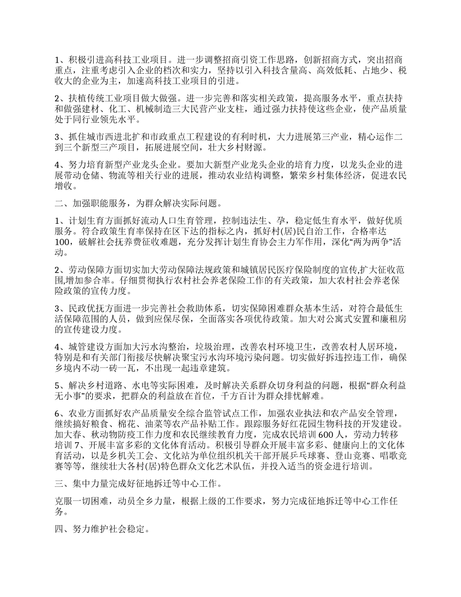 乡2024年工作总结和2024年工作思路_第3页