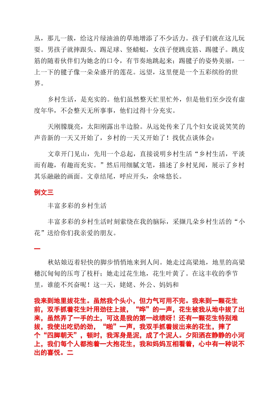 乡下有趣的见闻作文范文_第3页
