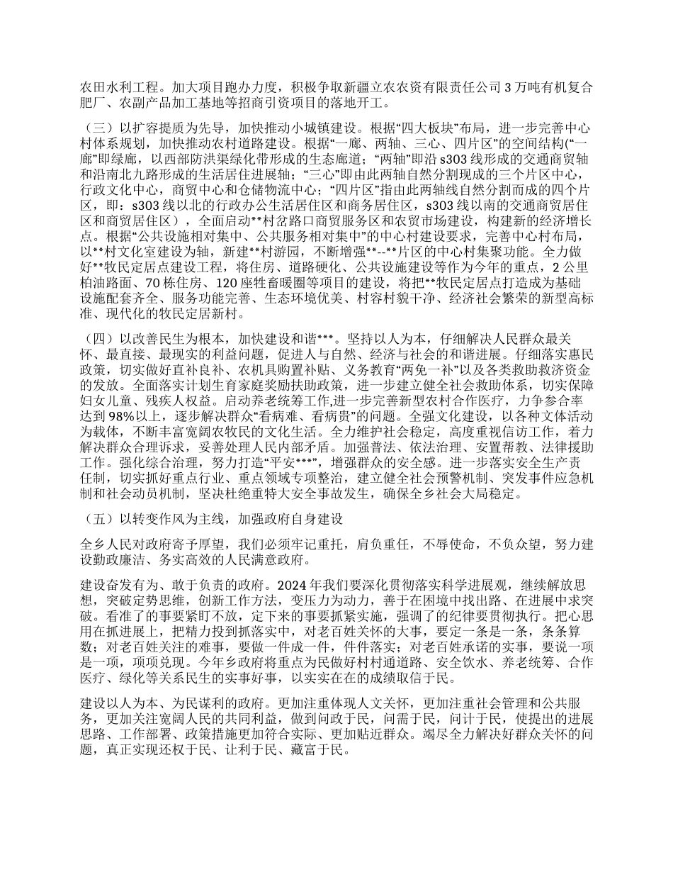 乡人代会政府工作报告_第3页