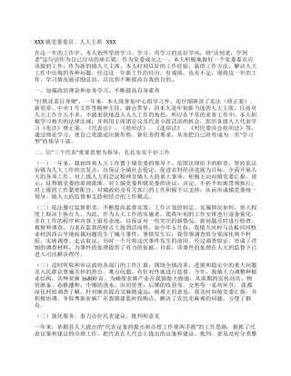 乡人大主席述职报告