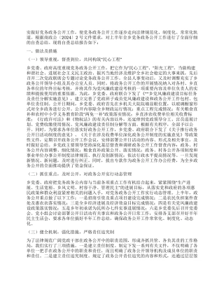 乡党务政务公开工作汇报材料