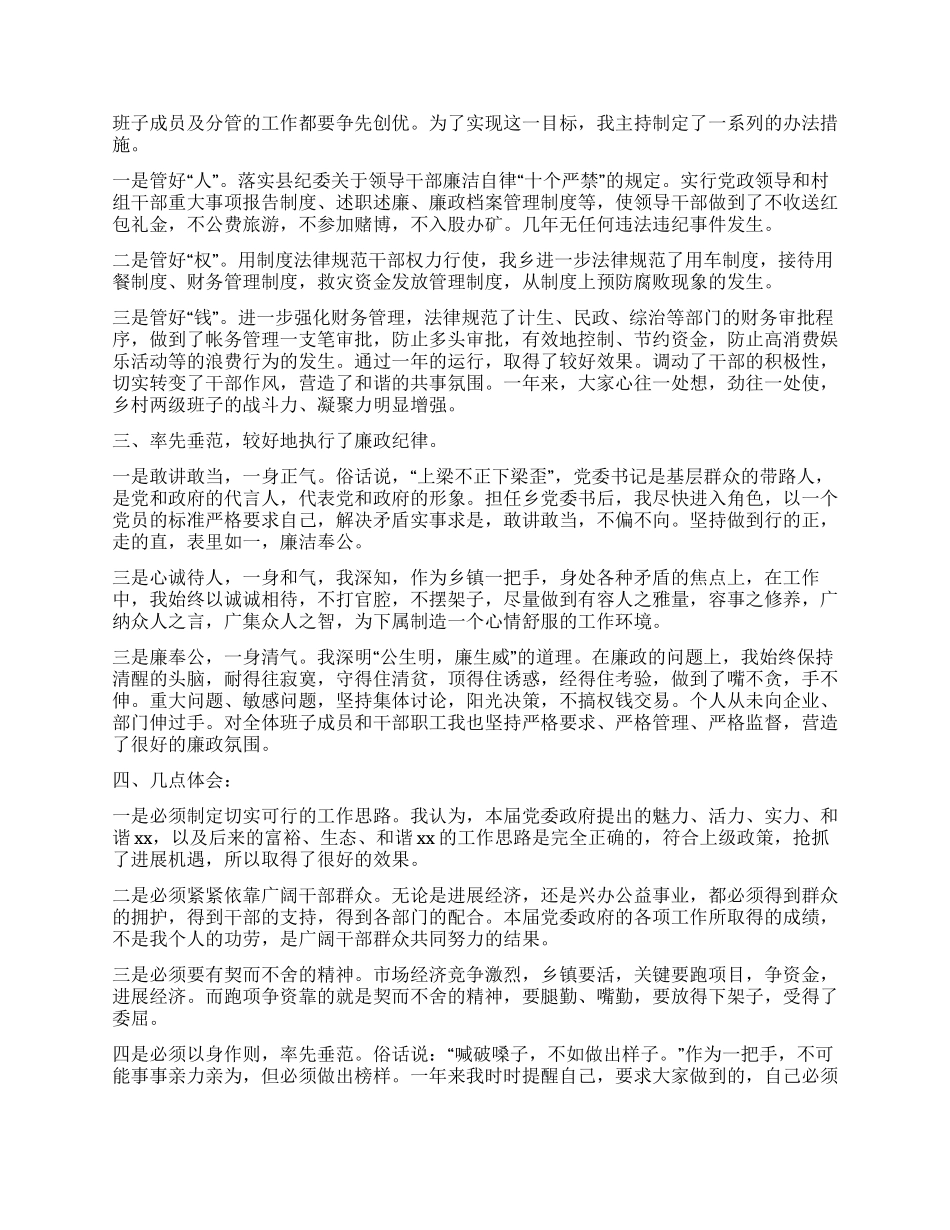 乡党委书记述职报告_第2页