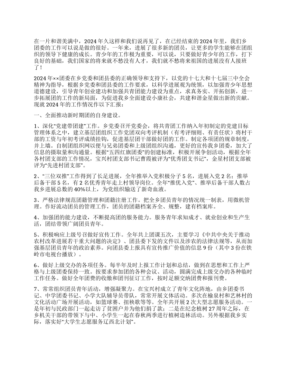 乡团委2024年工作年终总结_第1页