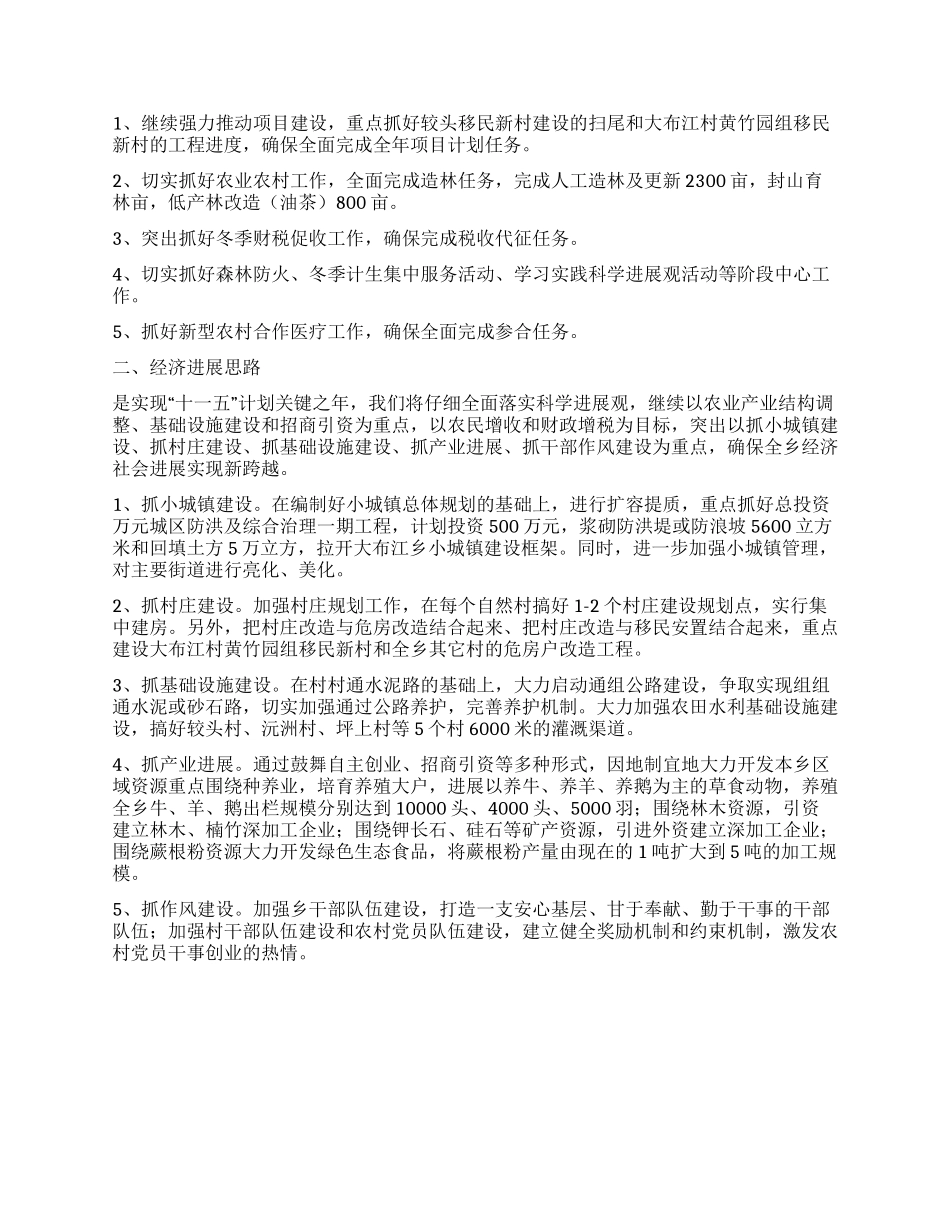 乡政府工作总结及工作思路要点_第2页