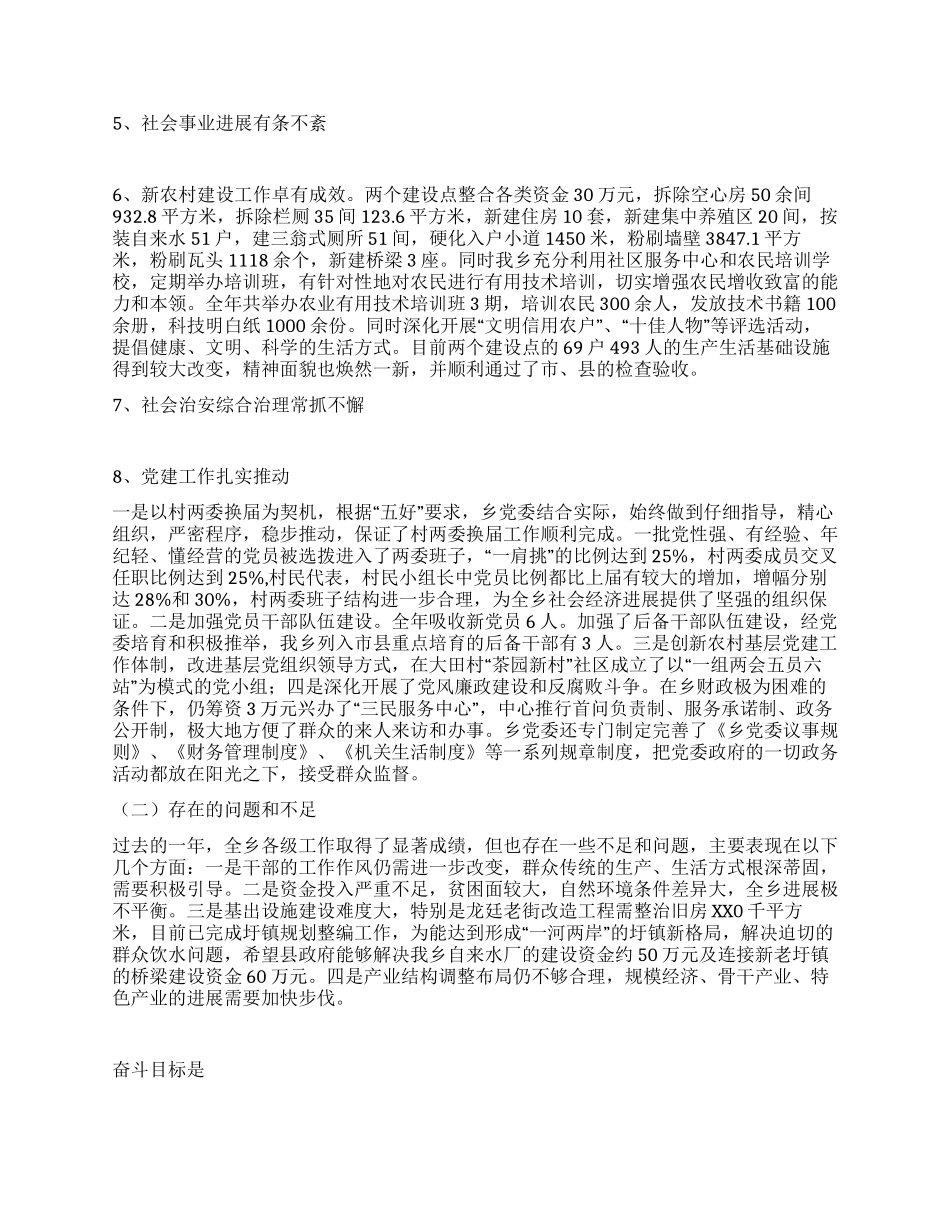 乡政府工作情况总结_第2页