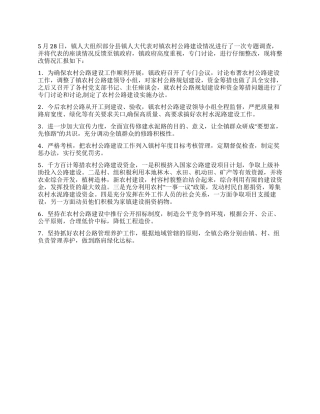 乡村公路整改情况汇报