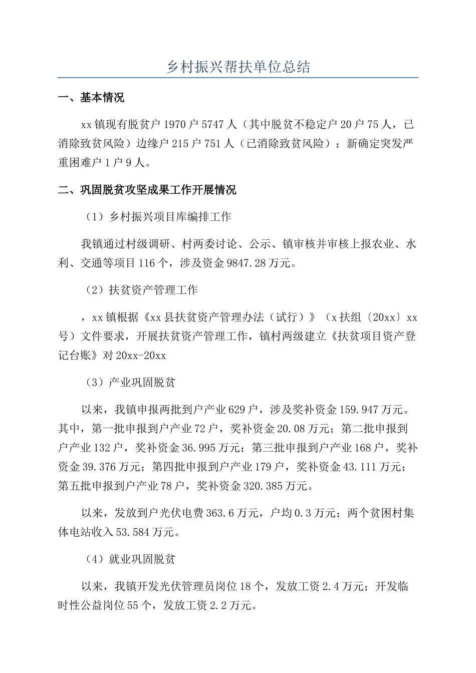 乡村振兴帮扶单位总结_第1页