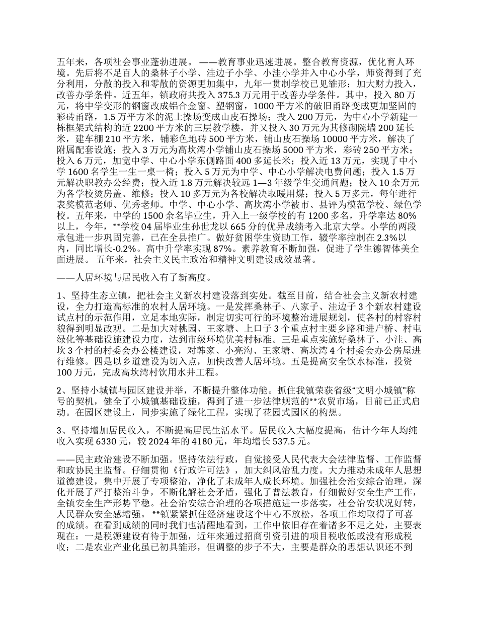 乡镇2003-2024年工作总结及今后五年工作计划_第2页