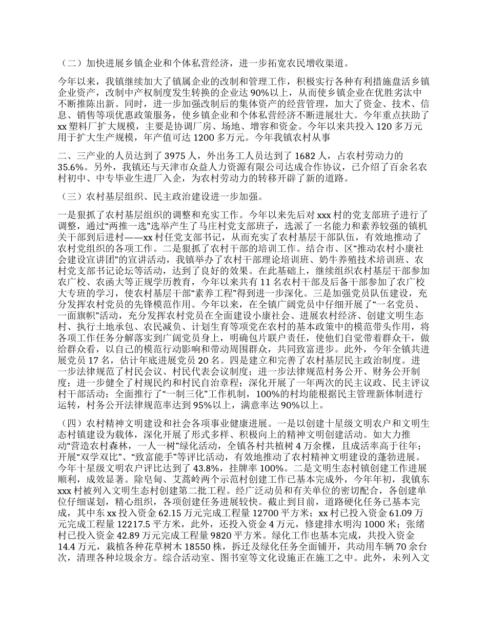 乡镇2024年度工作年终总结_第2页