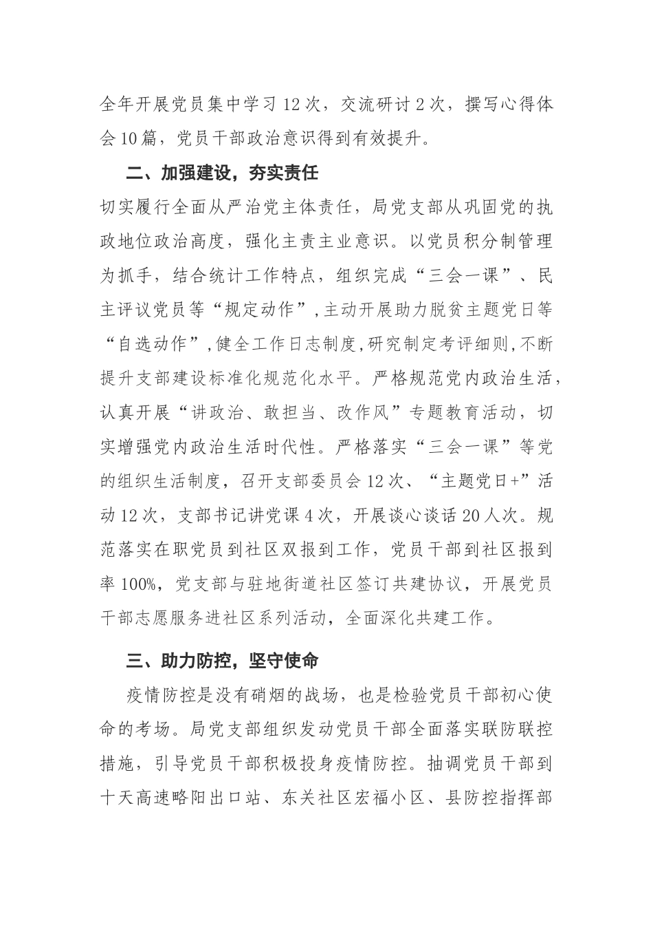 县统计局2020年党建工作总结_第2页