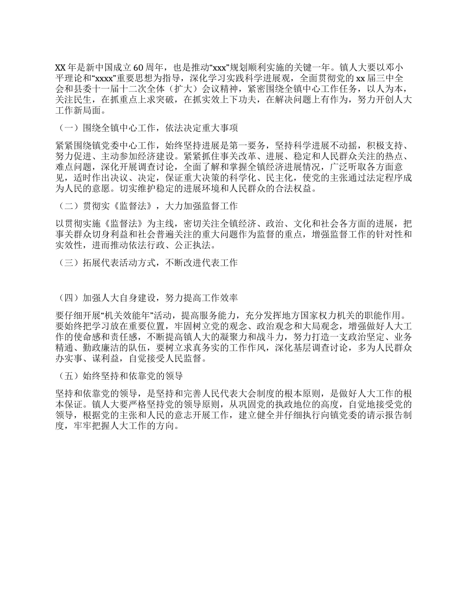 乡镇人大工作总结_第1页