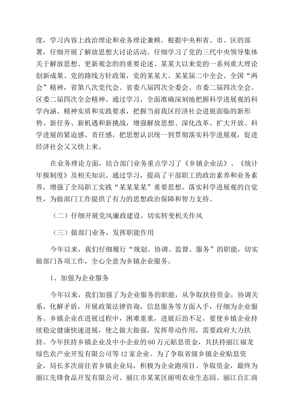 乡镇企业局工作总结范文和2024年工作计划范文_第2页