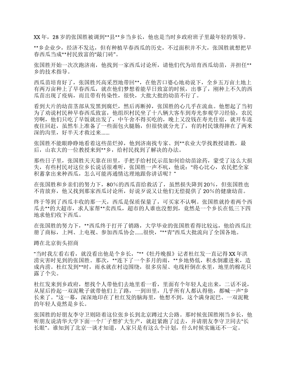 乡镇党委书记做好农村工作事迹材料_第2页