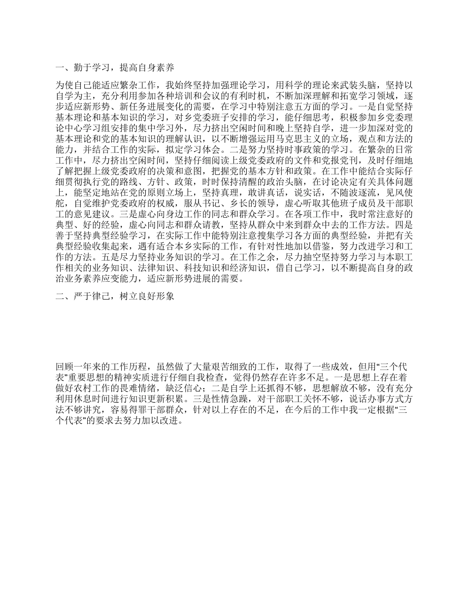乡镇党委书记工作总结范文之二_第1页
