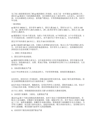 乡镇共青团工作调研对策