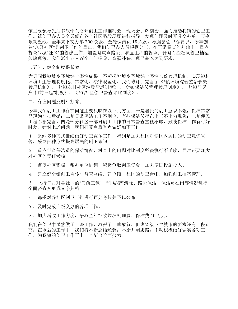 乡镇创卫工作总结_第2页