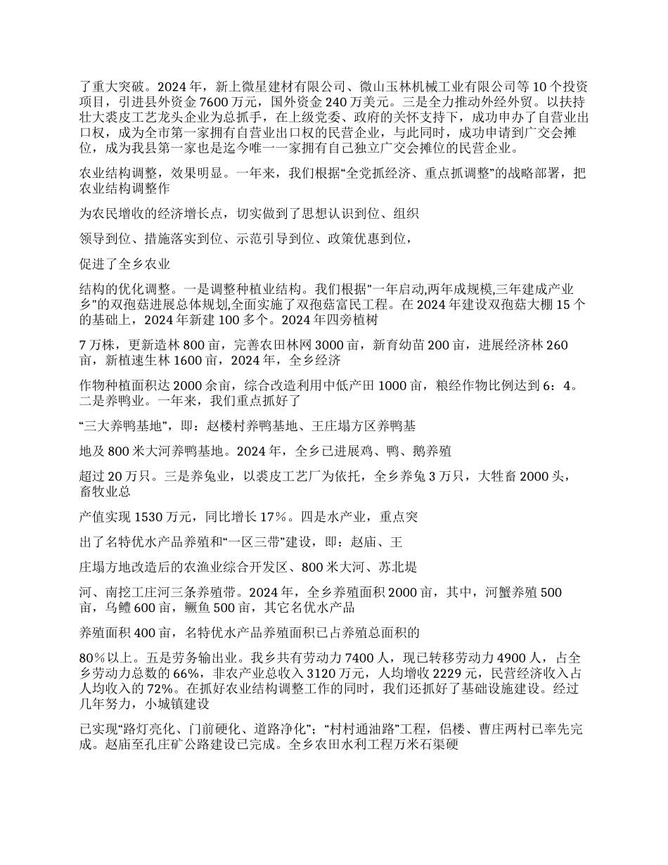 乡镇政府工作报告_第2页