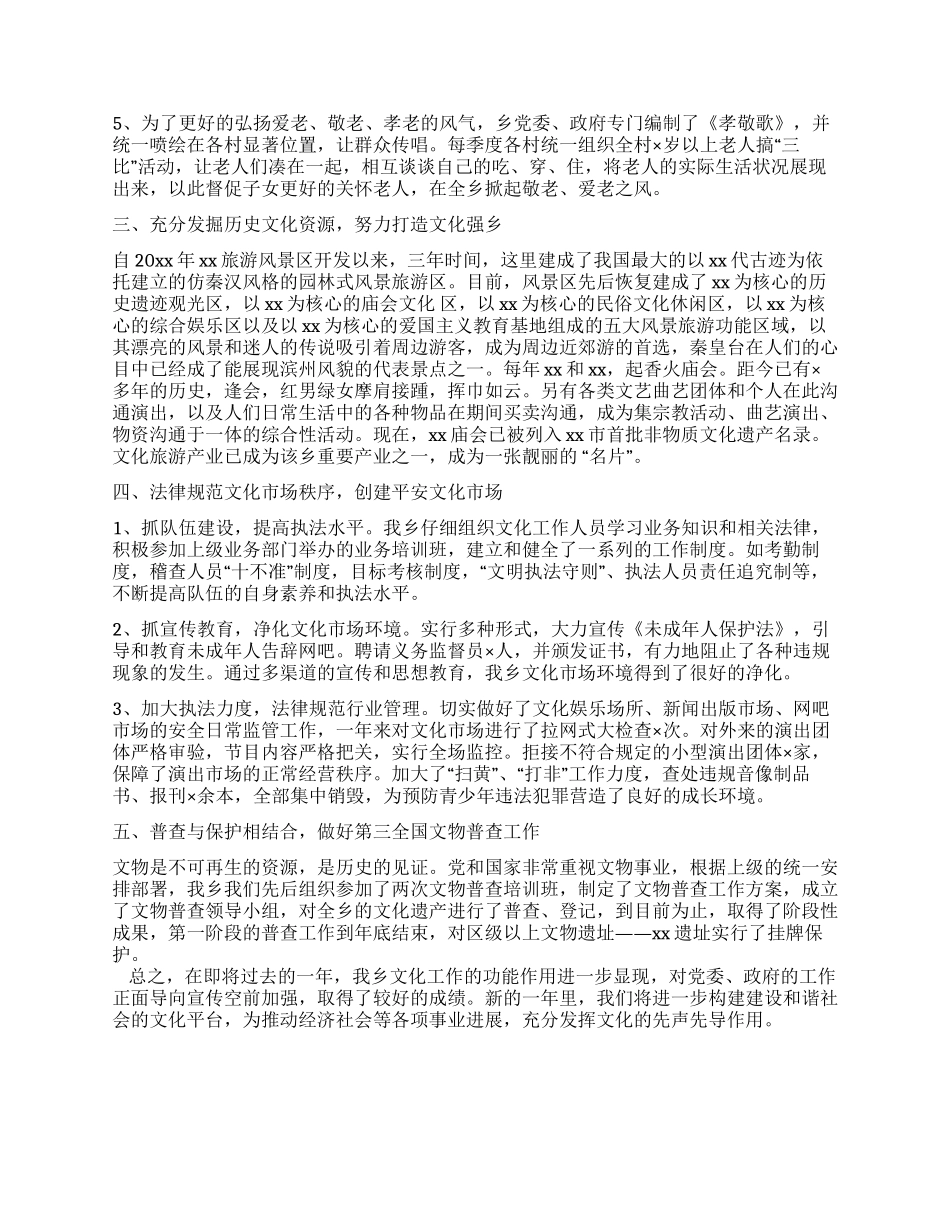 乡镇文化建设工作总结_第2页