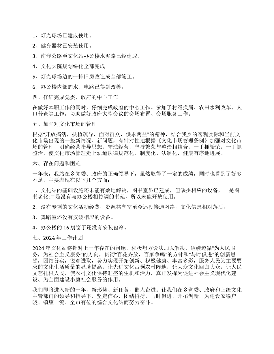 乡镇文化站年度汇报小结_第2页