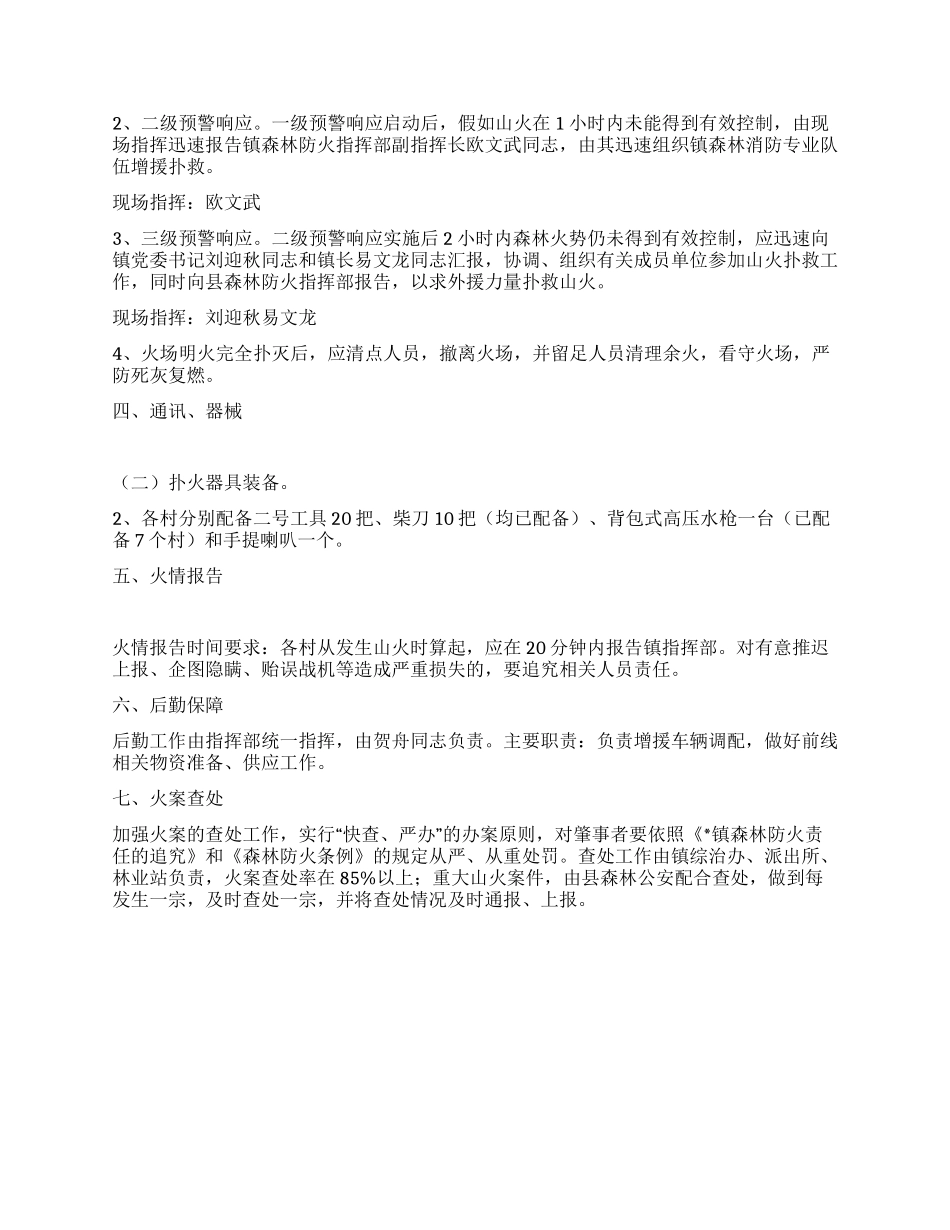 乡镇森林防火管理制订方案_第2页