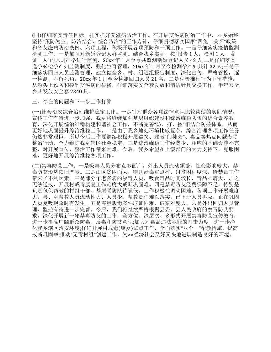 乡镇社会治安综治维护稳定及禁毒防艾工作汇报_第3页
