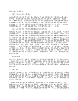 乡镇领导作风整顿心得体会