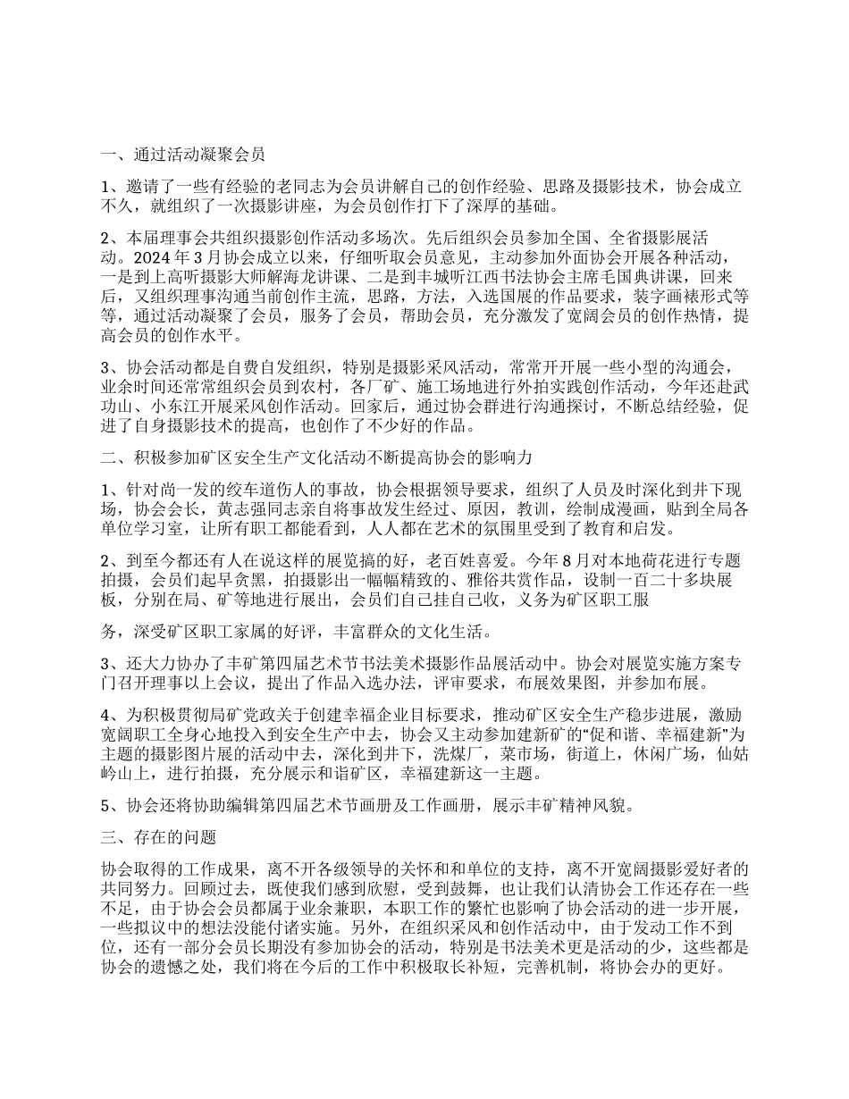 书法摄影协会2024年工作总结_第1页