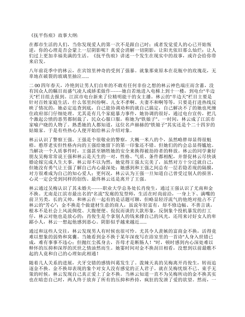 二十集电视连续剧《抚平伤痕》_第1页