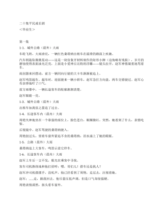 二十集青春非偶像剧＜毕业生＞