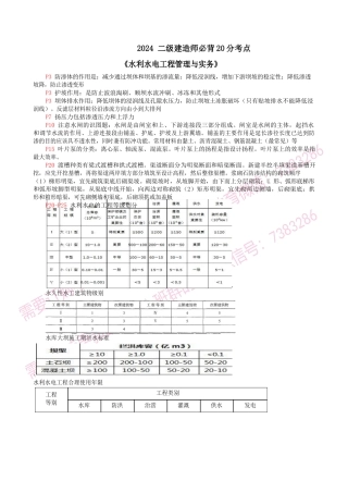二建必背20分考点