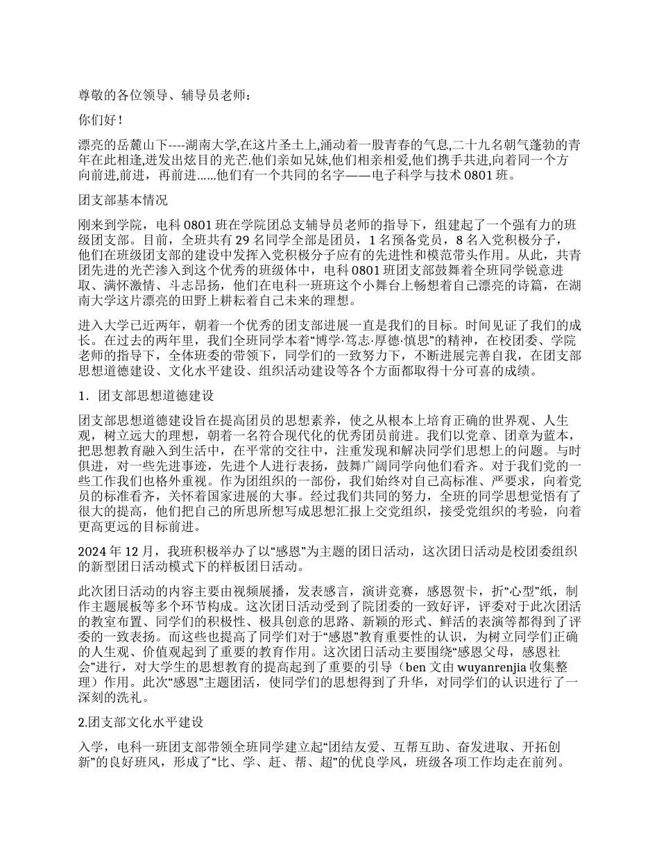 五四红旗团支部申请书_第1页