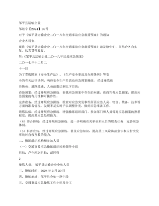 交通事故应急总结方案演练实施总结方案-202406072354