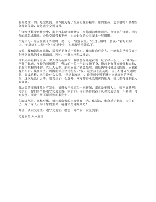 交通安全人人有责