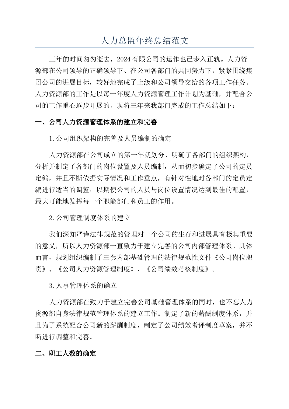 人力总监年终总结范文_第1页