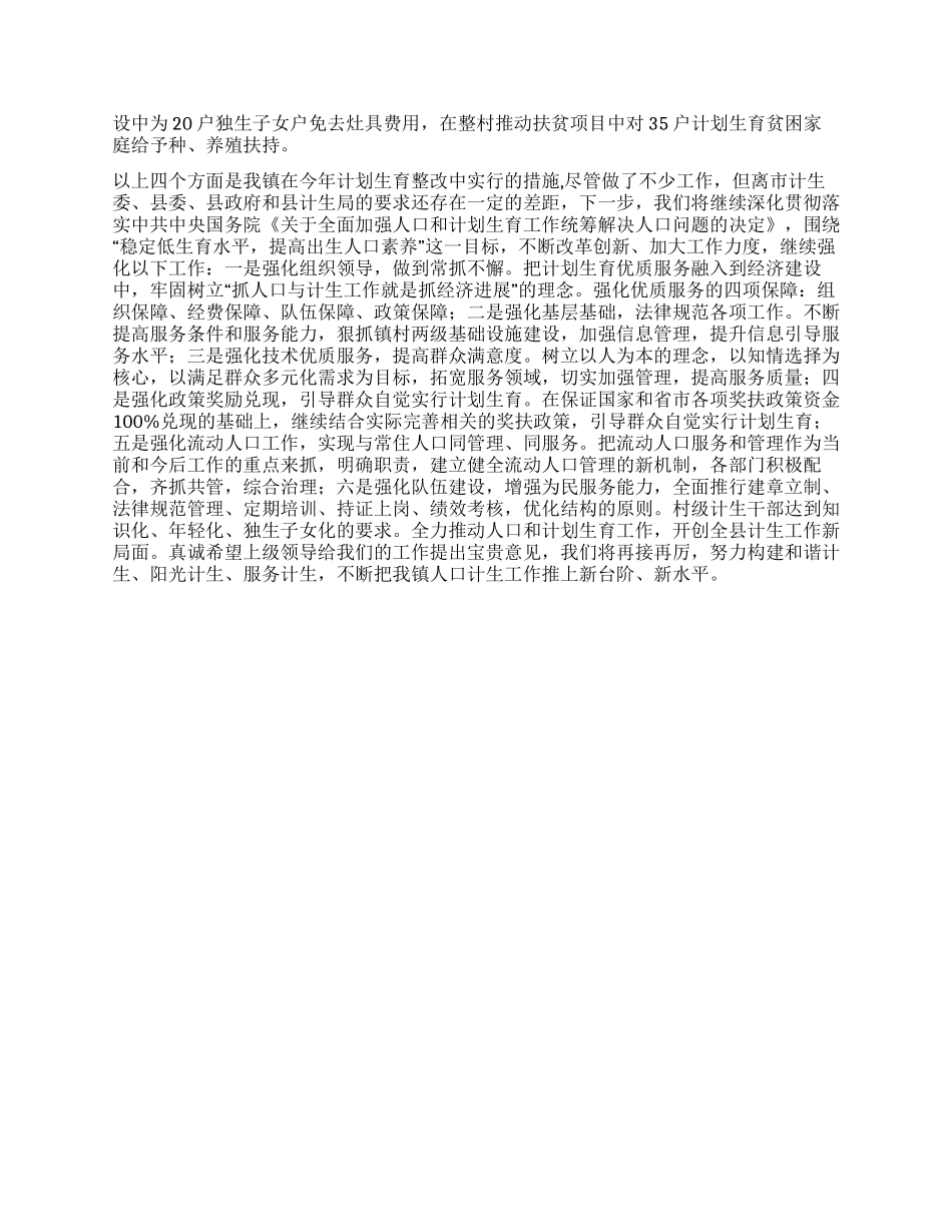 人口与计划生育整改工作总结_第2页